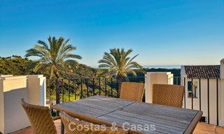 Spanish townhouse with sea views for sale in a quiet, gated community in the hills of Benahavis - Marbella 776239 
