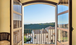 Spanish townhouse with sea views for sale in a quiet, gated community in the hills of Benahavis - Marbella 776256 