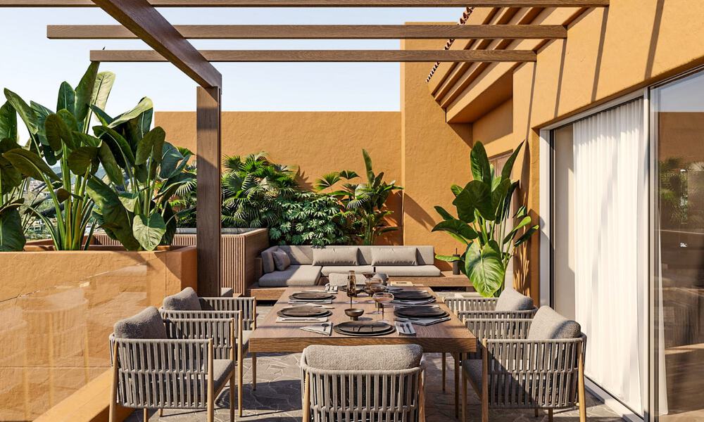 Modern renovated duplex penthouse for sale, short distance to all amenities in Nueva Andalucia’s golf valley, Marbella 776313