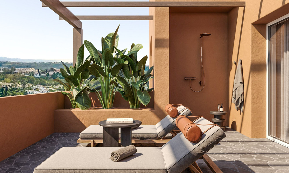 Modern renovated duplex penthouse for sale, short distance to all amenities in Nueva Andalucia’s golf valley, Marbella 776317