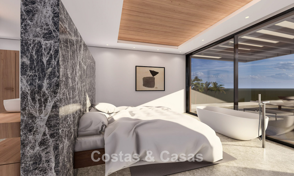 Modern luxury villa with magnificent golf and sea views for sale in a five star golf resort in Marbella - Benahavis 776707