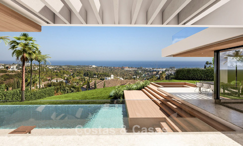 Modern luxury villa with magnificent golf and sea views for sale in a five star golf resort in Marbella - Benahavis 776708