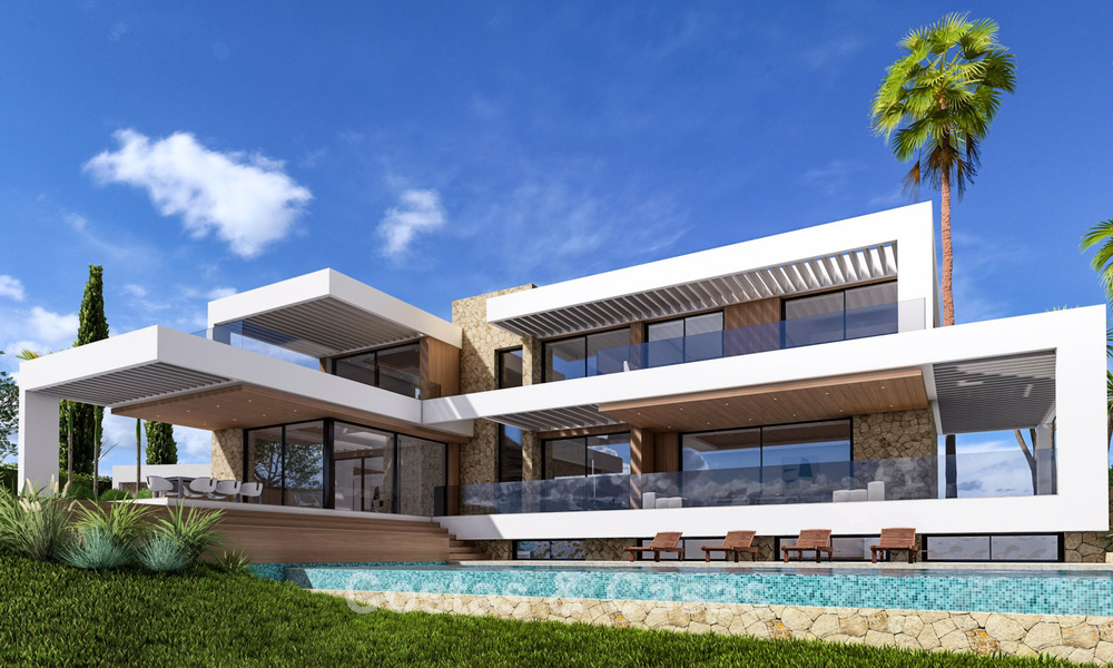 Modern luxury villa with magnificent golf and sea views for sale in a five star golf resort in Marbella - Benahavis 776711