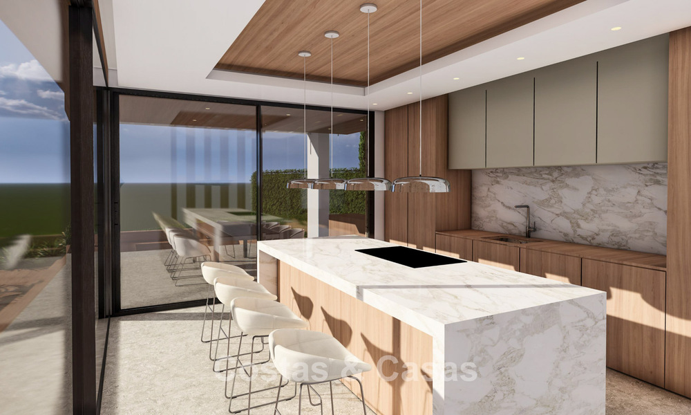Modern luxury villa with magnificent golf and sea views for sale in a five star golf resort in Marbella - Benahavis 776712