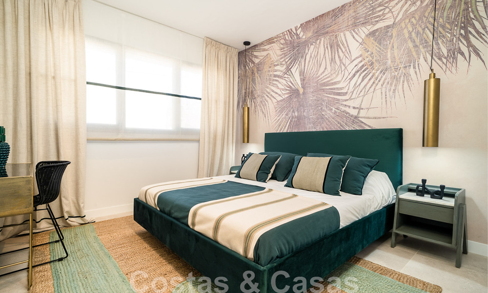 Modern, semi-detached villa with sea views for sale in a luxury resort in Mijas Costa, Costa del Sol 776826
