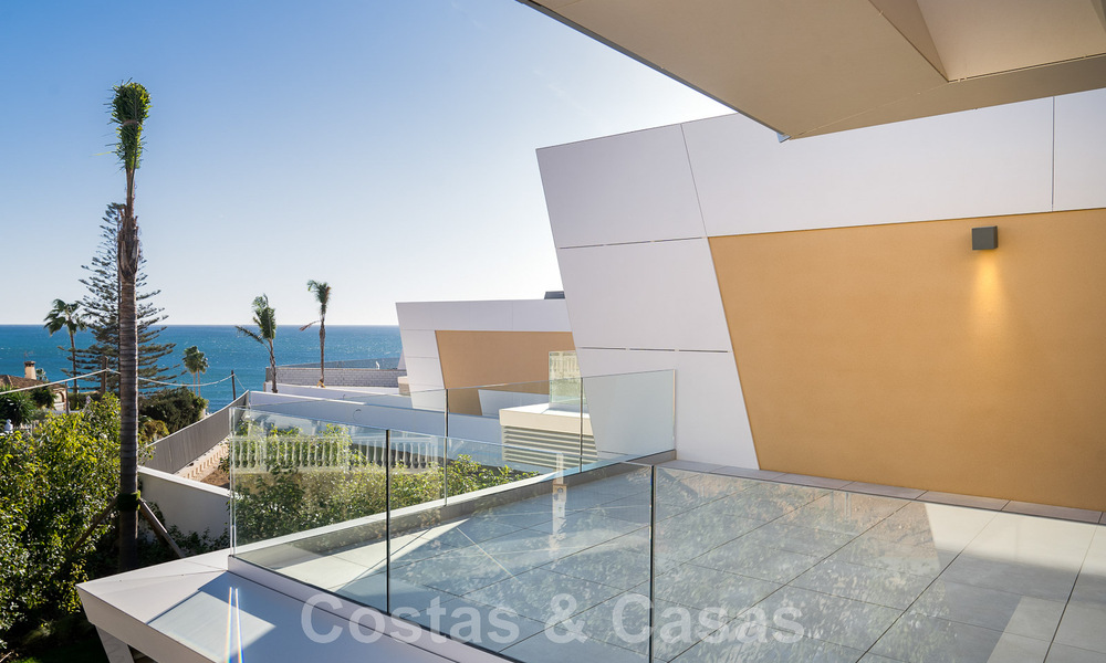 Modern, semi-detached villa with sea views for sale in a luxury resort in Mijas Costa, Costa del Sol 776838