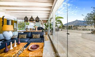 Exclusive, spacious duplex penthouse for sale, with private pool and sea view, close to the beach in Puerto Banus, Marbella 776983 