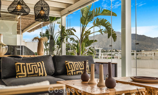 Exclusive, spacious duplex penthouse for sale, with private pool and sea view, close to the beach in Puerto Banus, Marbella 776984 