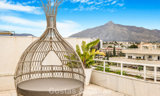 Exclusive, spacious duplex penthouse for sale, with private pool and sea view, close to the beach in Puerto Banus, Marbella 776986 