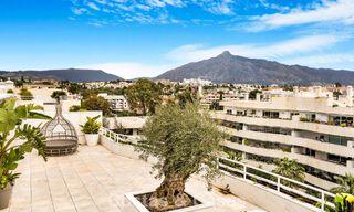 Exclusive, spacious duplex penthouse for sale, with private pool and sea view, close to the beach in Puerto Banus, Marbella 776993 