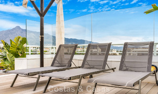 Exclusive, spacious duplex penthouse for sale, with private pool and sea view, close to the beach in Puerto Banus, Marbella 776995 