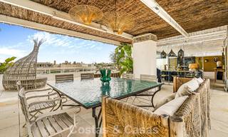 Exclusive, spacious duplex penthouse for sale, with private pool and sea view, close to the beach in Puerto Banus, Marbella 777001 