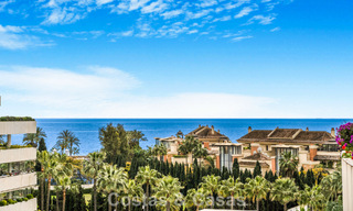 Exclusive, spacious duplex penthouse for sale, with private pool and sea view, close to the beach in Puerto Banus, Marbella 777009 