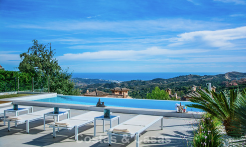 Contemporary Mediterranean luxury villa with panoramic mountain and sea views for sale in East Marbella 776897