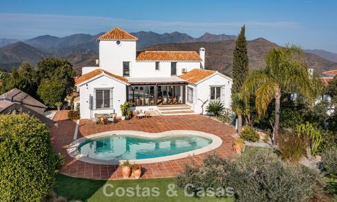 Spanish hacienda style villa with spectacular views for sale in a natural setting east of Marbella centre 776928