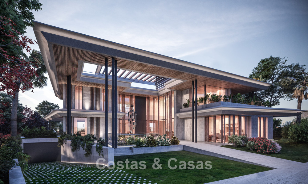Building plot with advanced villa project for sale close to all amenities on Marbella's famous Golden Mile 777095