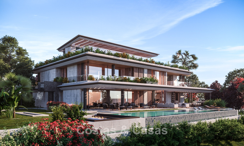 Building plot with advanced villa project for sale close to all amenities on Marbella's famous Golden Mile 777096