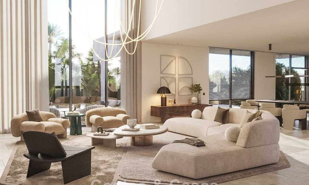Building plot with advanced villa project for sale close to all amenities on Marbella's famous Golden Mile 777102