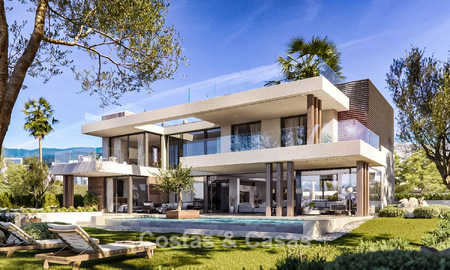 Off-plan luxury villa with modern design for sale in a five-star golf resort in Marbella - Benahavis 777418