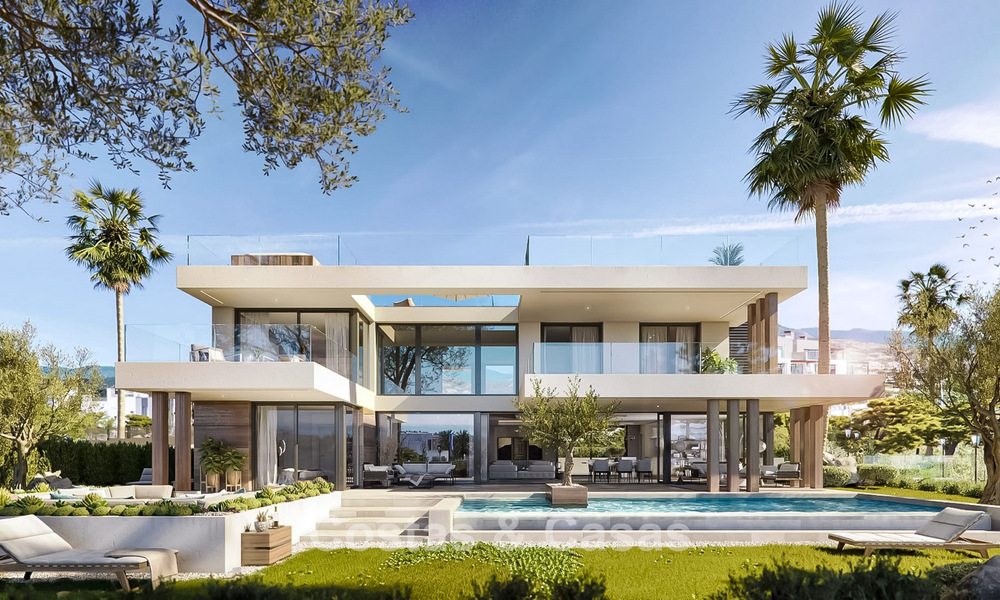 Off-plan luxury villa with modern design for sale in a five-star golf resort in Marbella - Benahavis 777419
