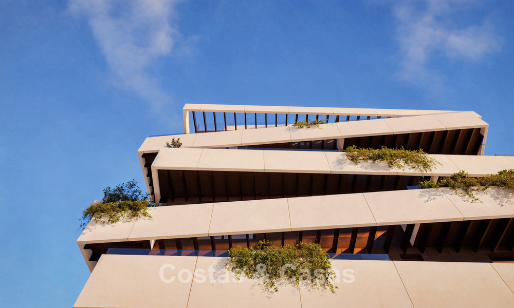 6 luxury duplex penthouses with open sea views for sale directly on the beach promenade in Malaga centre 777519