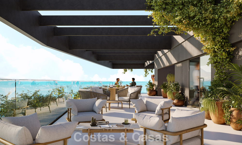 6 luxury duplex penthouses with open sea views for sale directly on the beach promenade in Malaga centre 777520