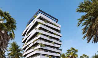 6 luxury duplex penthouses with open sea views for sale directly on the beach promenade in Malaga centre 777524 