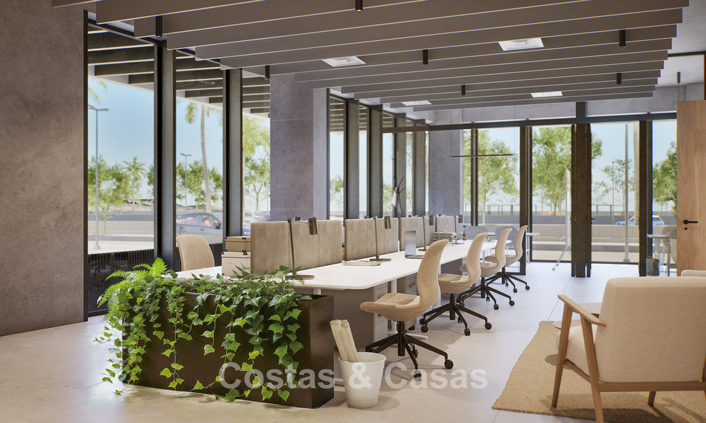 6 luxury duplex penthouses with open sea views for sale directly on the beach promenade in Malaga centre 777564