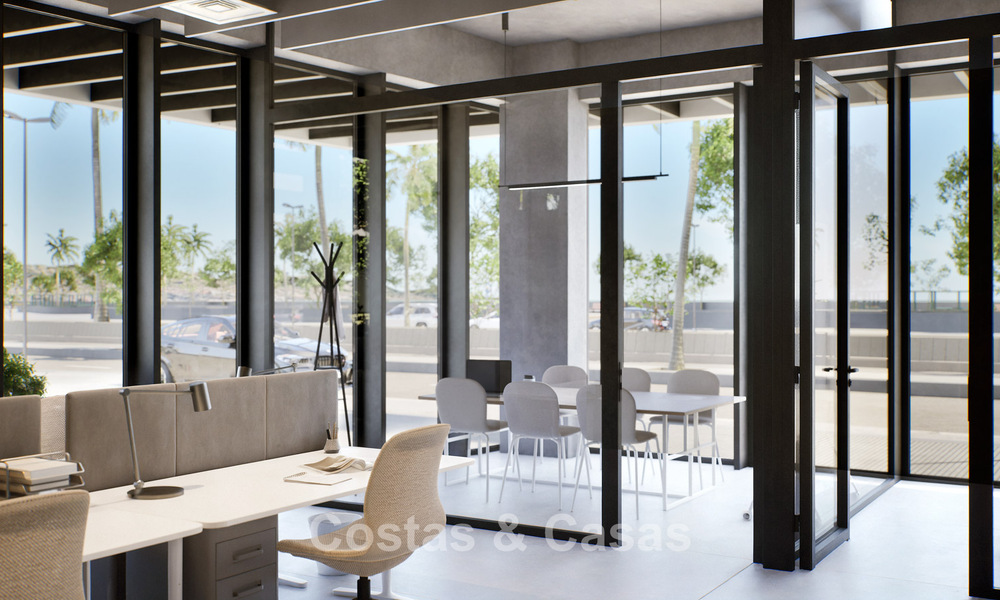 6 luxury duplex penthouses with open sea views for sale directly on the beach promenade in Malaga centre 777566