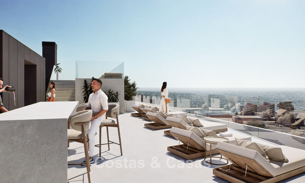 6 luxury duplex penthouses with open sea views for sale directly on the beach promenade in Malaga centre 777576