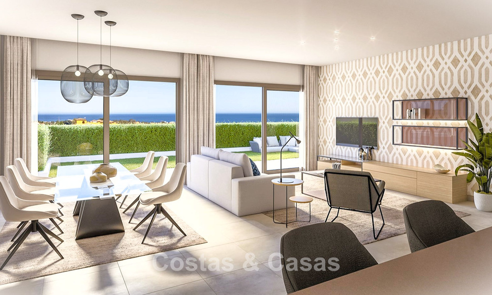 Project of modern apartments and semi-detached villas for sale on the New Golden Mile between Marbella and Estepona 777394
