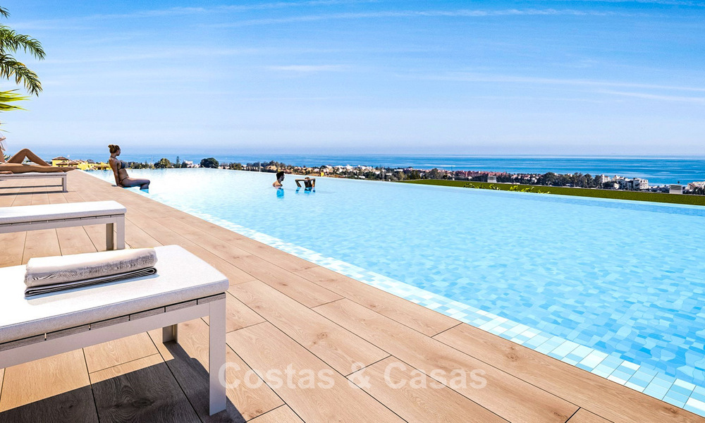 Project of modern apartments and semi-detached villas for sale on the New Golden Mile between Marbella and Estepona 777397
