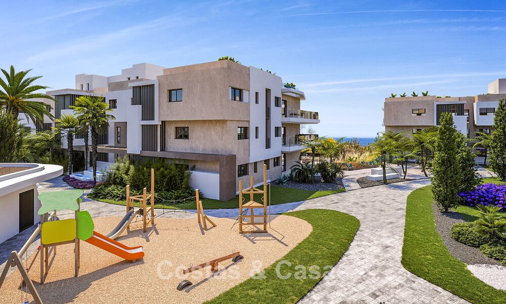 Project of modern apartments and semi-detached villas for sale on the New Golden Mile between Marbella and Estepona 777398