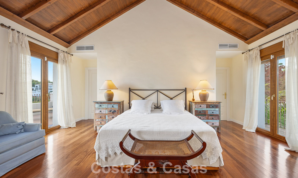Spacious Andalusian villa with panoramic sea views for sale in a 5 star golf resort in Marbella - Benahavis 777456