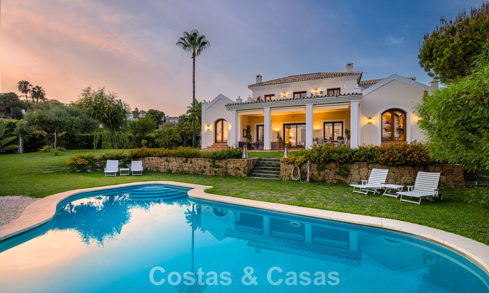 Spacious Andalusian villa with panoramic sea views for sale in a 5 star golf resort in Marbella - Benahavis 777461