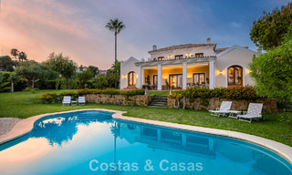 Spacious Andalusian villa with panoramic sea views for sale in a 5 star golf resort in Marbella - Benahavis 777461 