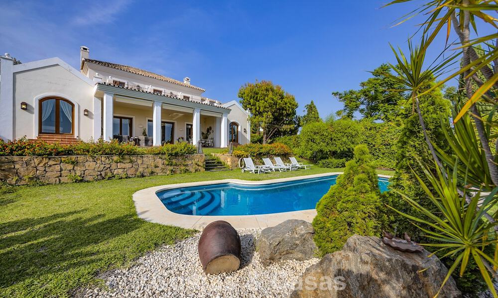 Spacious Andalusian villa with panoramic sea views for sale in a 5 star golf resort in Marbella - Benahavis 777464