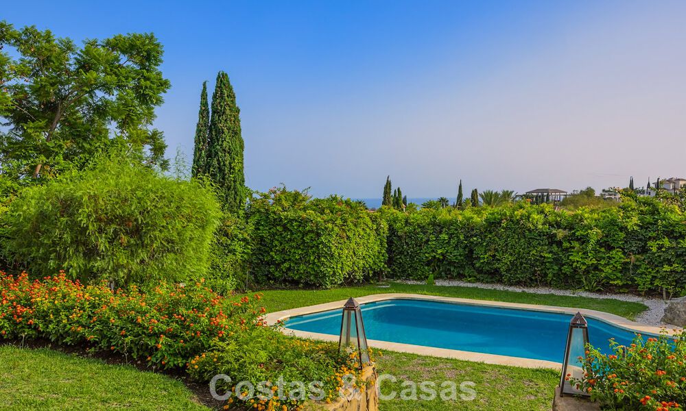 Spacious Andalusian villa with panoramic sea views for sale in a 5 star golf resort in Marbella - Benahavis 777467
