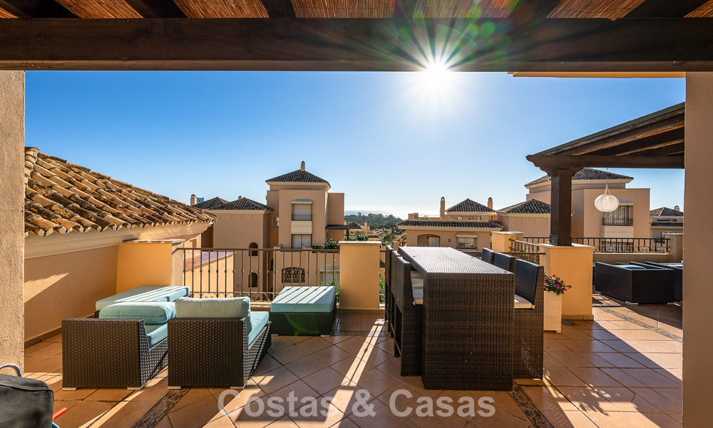 Stunning duplex penthouse for sale, walking distance to amenities and the beach in Elviria, Marbella 777790