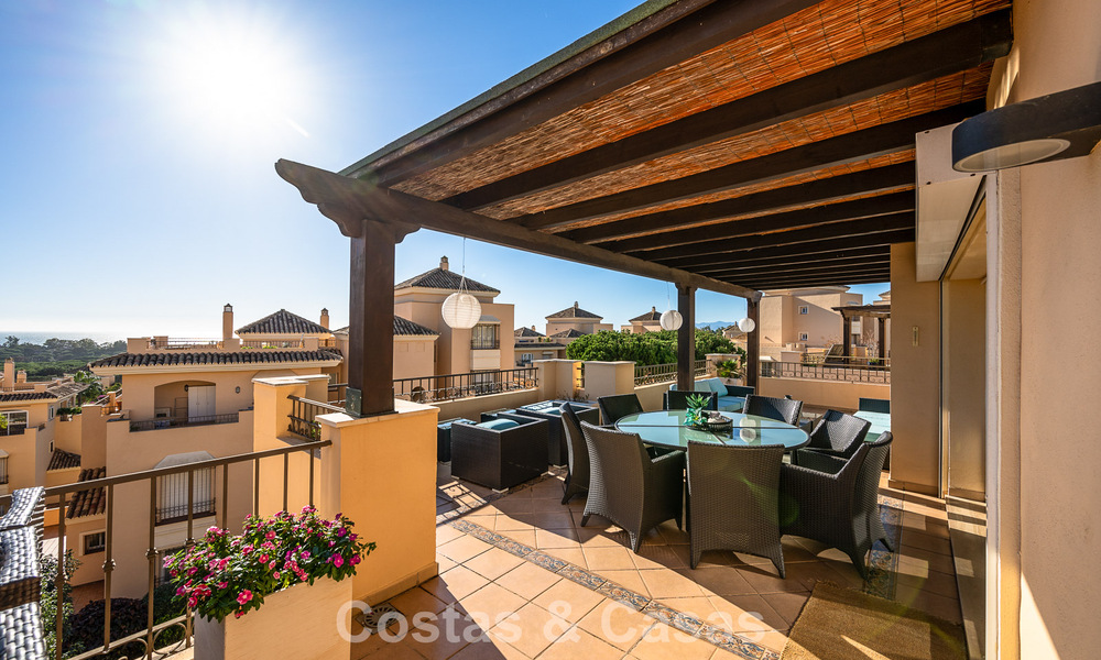 Stunning duplex penthouse for sale, walking distance to amenities and the beach in Elviria, Marbella 777791