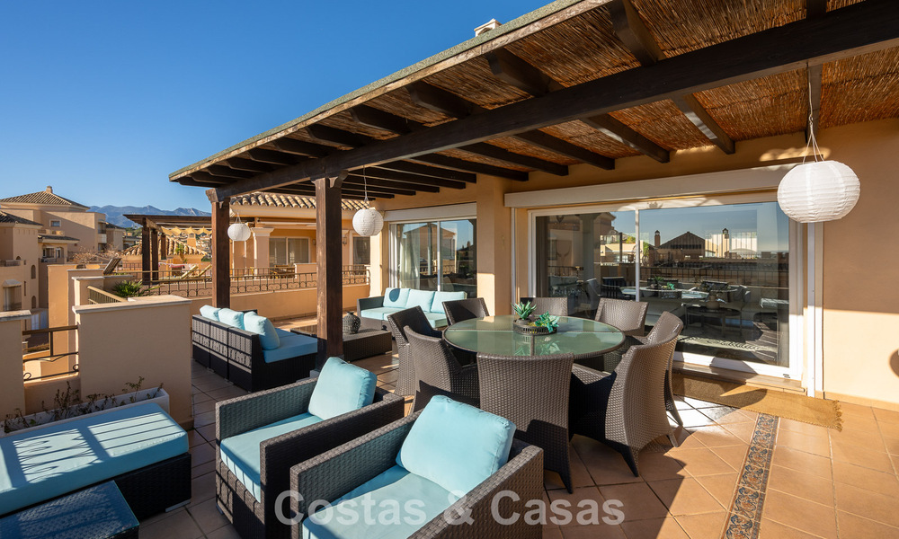 Stunning duplex penthouse for sale, walking distance to amenities and the beach in Elviria, Marbella 777795
