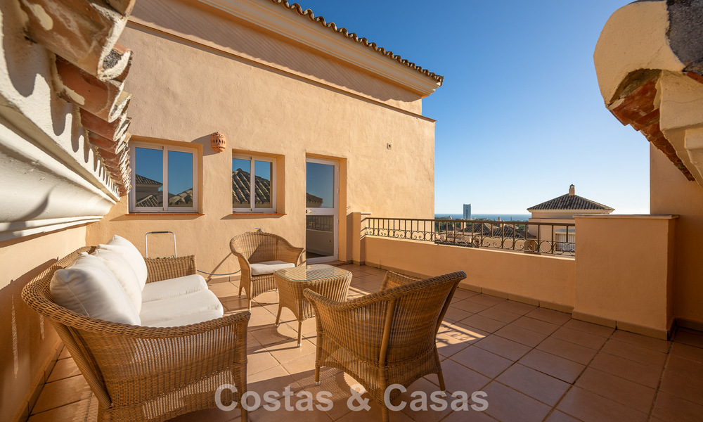 Stunning duplex penthouse for sale, walking distance to amenities and the beach in Elviria, Marbella 777802