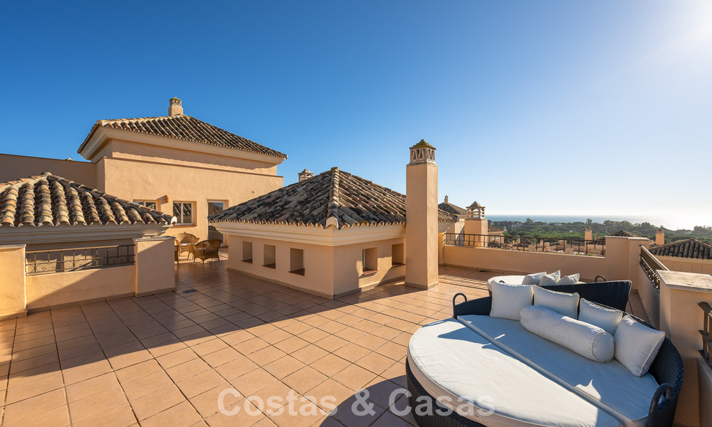 Stunning duplex penthouse for sale, walking distance to amenities and the beach in Elviria, Marbella 777803