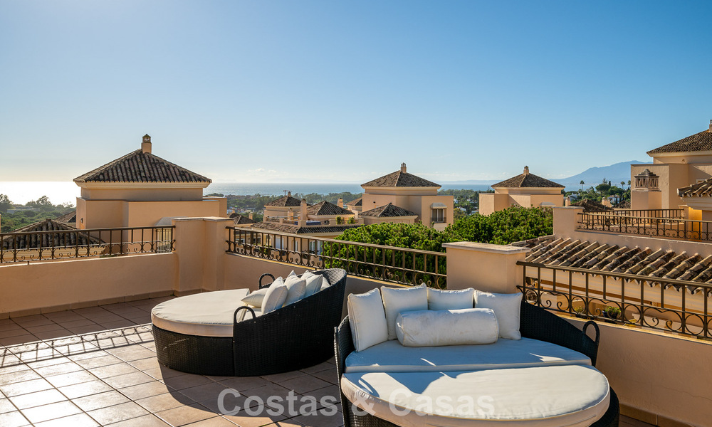 Stunning duplex penthouse for sale, walking distance to amenities and the beach in Elviria, Marbella 777804