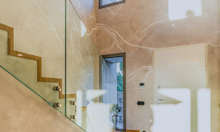 Modernist design townhouse with sea views for sale in a prestigious resort in Mijas Costa, Costa del Sol 777827 