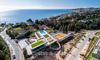 Modernist design townhouse with sea views for sale in a prestigious resort in Mijas Costa, Costa del Sol 777835 