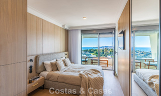 Modernist design townhouse with sea views for sale in a prestigious resort in Mijas Costa, Costa del Sol 777840 