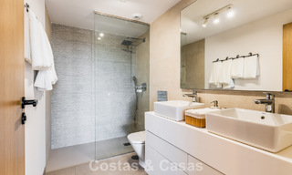 Modernist design townhouse with sea views for sale in a prestigious resort in Mijas Costa, Costa del Sol 777842 