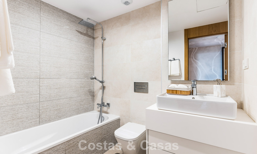 Modernist design townhouse with sea views for sale in a prestigious resort in Mijas Costa, Costa del Sol 777852