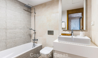Modernist design townhouse with sea views for sale in a prestigious resort in Mijas Costa, Costa del Sol 777853 